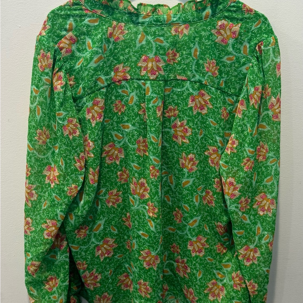 2/$20 Joie long sleeve lined floral blouse size XL - Picture 10 of 10